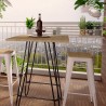 Table haute 60x60 industrielle pour tabouret de bar métal acier bois Bolt Caractéristiques