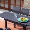 Table extensible de jardin 106-212x75cm moderne en aluminium Nori Vente