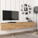 Meuble TV suspendu 3 portes 180cm salon design moderne Damla Remises