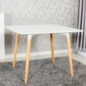 Table de cuisine et salle à manger carrée au design scandinave 80x80cm Wooden Offre