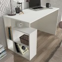 Bureau moderne blanc avec étagères 120x60x74cm Labran Catalogue