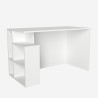 Bureau moderne blanc avec étagères 120x60x74cm Labran Vente