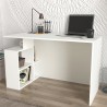 Bureau moderne blanc avec étagères 120x60x74cm Labran Réductions