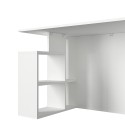 Bureau moderne blanc avec étagères 120x60x74cm Labran Remises
