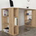 Bureau blanc en bois avec 6 étagères 140x60x75cm Leonardo Catalogue