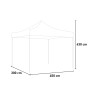 Tonnelle pliante extérieure jardin marché 3x4,5m toile PVC Forecourt Dimensions