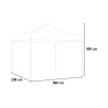 Tonnelle pliante 3x2 extérieure foire jardin camping plage Haven Caractéristiques