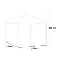 Tonnelle pliable 2x2 pour jardin extérieur, couverture en PVC Eventide Caractéristiques