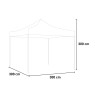 Tonnelle pliable 3x3 extérieur jardin toile PVC imperméable Versa 