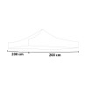 Toile de rechange blanche pour toit de gazebo pliable 2x2 imperméable avec velcro Vente