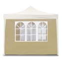 Panneau latéral beige en PVC pour gazebo 3x3 jardin avec fenêtre Promotion