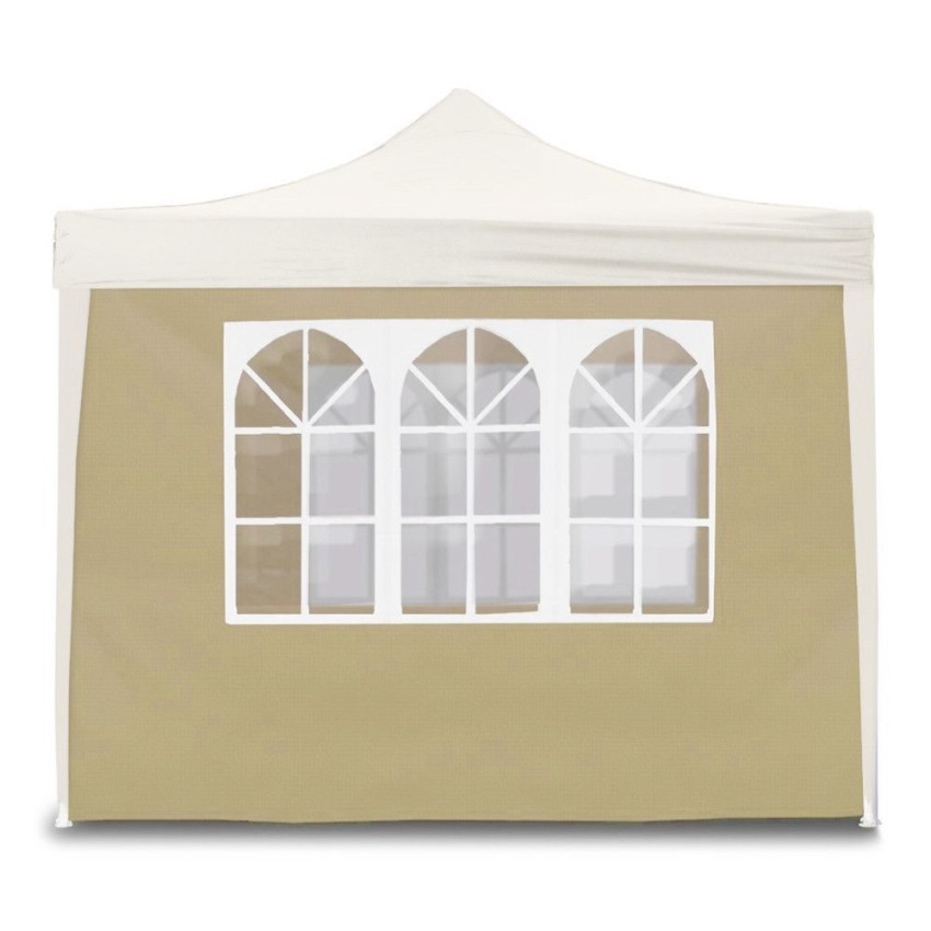 Panneau latéral beige en PVC pour gazebo 3x3 jardin avec fenêtre Promotion