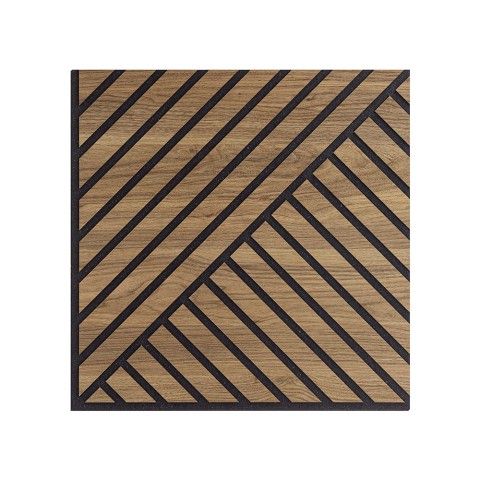 10 x panneau décoratif acoustique 58x58cm bois noyer Deco DN Promotion