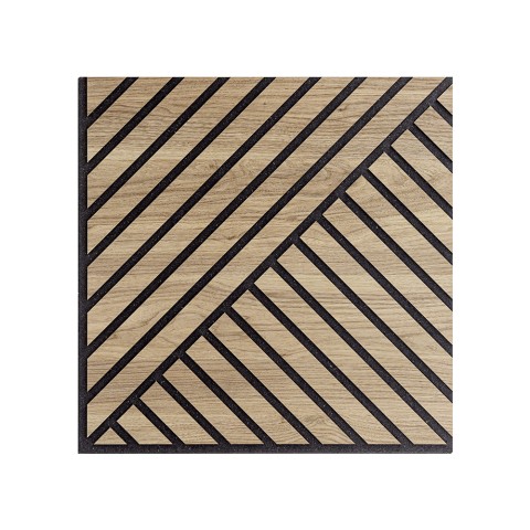 10 x panneau bois chêne décoratif acoustique 58x58cm Deco DR Promotion