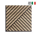 10 x panneau bois chêne décoratif acoustique 58x58cm Deco DR Vente