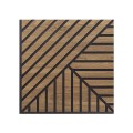 Lot de 10 panneaux décoratifs acoustiques en bois noyer 58x58cm Deco AN Promotion