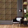 10 x panneau décoratif acoustique 58x58cm bois noyer Deco DN Offre