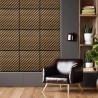 10 x panneau acoustique bois noyer décoratif 58x58cm Deco CN Offre