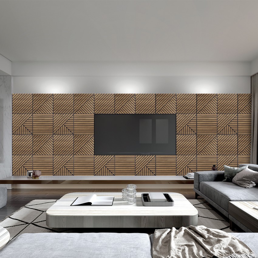 20 x panneau décoratif 58x58cm acoustique bois noyer Deco MXN Promotion 20 x panneau décoratif 58x58cm acoustique bois noyer Deco MXN Promotion