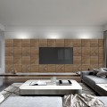 20 x panneau décoratif 58x58cm acoustique bois noyer Deco MXN Promotion
