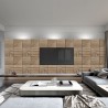 20 x panneau en bois de chêne acoustique décoratif 58x58cm Deco MXR Promotion