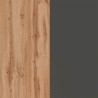 Îlot central pour cuisine moderne 2 portes table en bois 125x90x90cm Deer 