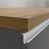 Îlot central pour cuisine moderne 2 portes table en bois 125x90x90cm Deer 