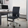 Chaise de bureau ergonomique pivotante élégante en acier similicuir Cursus Vente