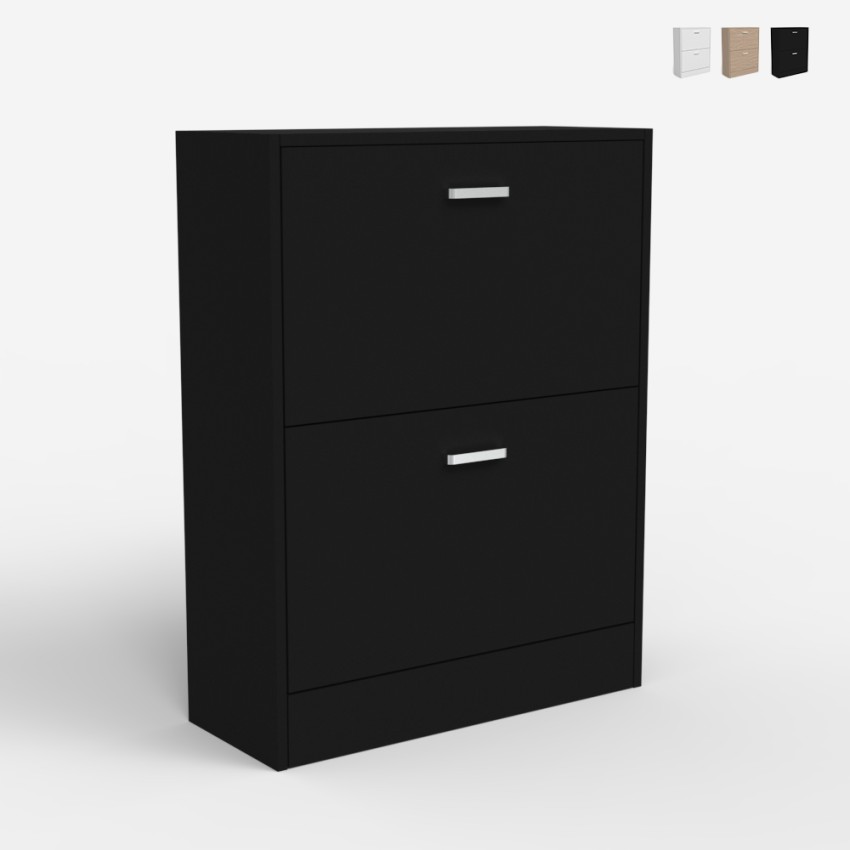 Meuble chaussure 2 portes battantes jusqu'à 12 paires Sko Meuble chaussure 2 portes battantes jusqu'à 12 paires Sko