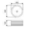 Lavabo de salle de bain à poser rond 40x18cm céramique mate Nordic Choix