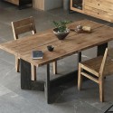 Table de salle à manger salon cuisine en bois rustique 220x100cm Kurt Offre