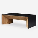 Table basse design en bois rustique rectangulaire Clint Vente