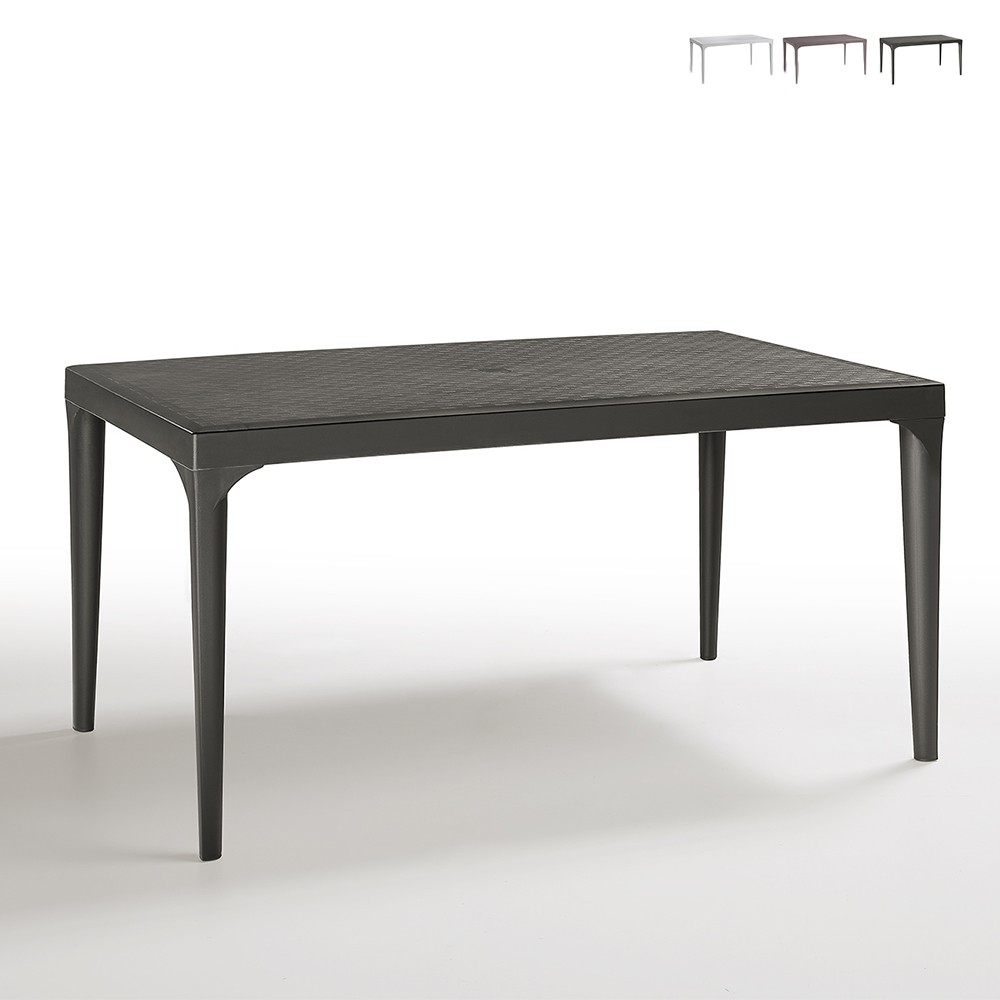 Table rectangulaire d'extérieur 150x90cm jardin bar restaurant Oslo
