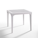 Table de jardin bar extérieur carré 80x80cm en polypropylène Malmo Achat