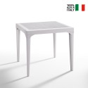 Table de jardin bar extérieur carré 80x80cm en polypropylène Malmo Caractéristiques