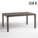 Table de jardin extérieure 150x90cm en rotin polypropylène Houston Dimensions