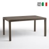 Table de jardin extérieure 150x90cm en rotin polypropylène Houston Dimensions