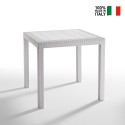 Table carrée 80x80cm extérieur jardin en polypropylène rotin Dallas Achat