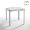 Table carrée 80x80cm extérieur jardin en polypropylène rotin Dallas Remises