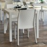 Table carrée 80x80cm extérieur jardin en polypropylène rotin Dallas Modèle