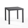Table carrée 80x80cm extérieur jardin en polypropylène rotin Dallas 