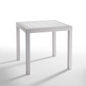 Table carrée 80x80cm extérieur jardin en polypropylène rotin Dallas 