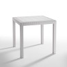 Table carrée 80x80cm extérieur jardin en polypropylène rotin Dallas 