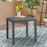 Table carrée 80x80cm extérieur jardin en polypropylène rotin Dallas Catalogue