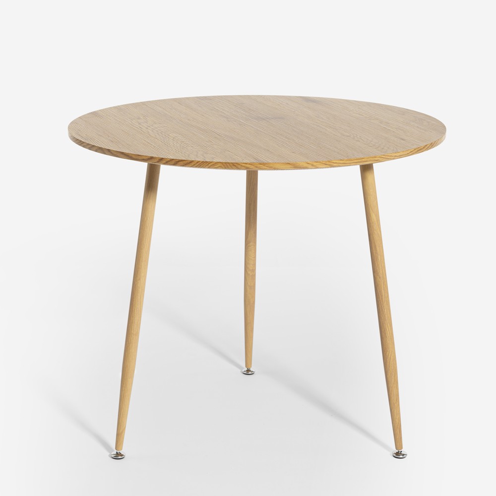 Table ronde de cuisine et salle à manger 80 cm en bois design Frajus