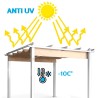 Tonnelle de jardin style pergola 3x3m en aluminium Firenze UV Moon Modèle