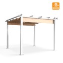 Tonnelle de jardin style pergola 3x3m en aluminium Firenze UV Moon Dimensions