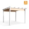 Tonnelle de jardin style pergola 3x3m en aluminium Firenze UV Moon Dimensions