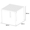 Pergola bioclimatique manuelle  de jardin 3x3m en aluminium Guadalupe 