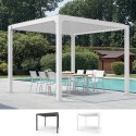 Pergola bioclimatique manuelle  de jardin 3x3m en aluminium Guadalupe Promotion